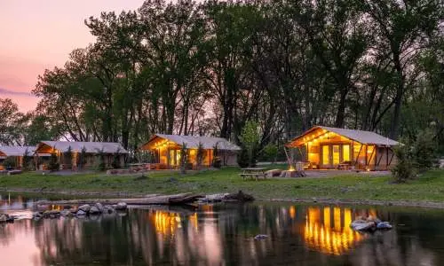 Cabañas con vistas al agua