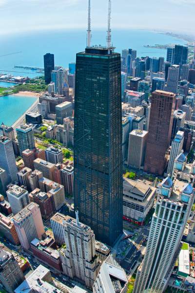 Vista aérea de los rascacielos del Chicago Loop. (Bob Stefko)