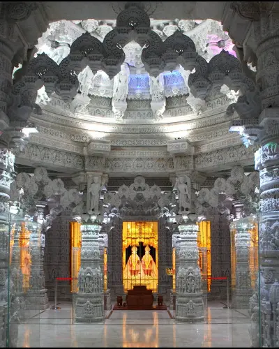 El interior de un templo hindú