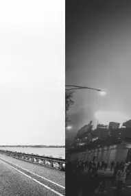 Foto dividida de diferentes lugares