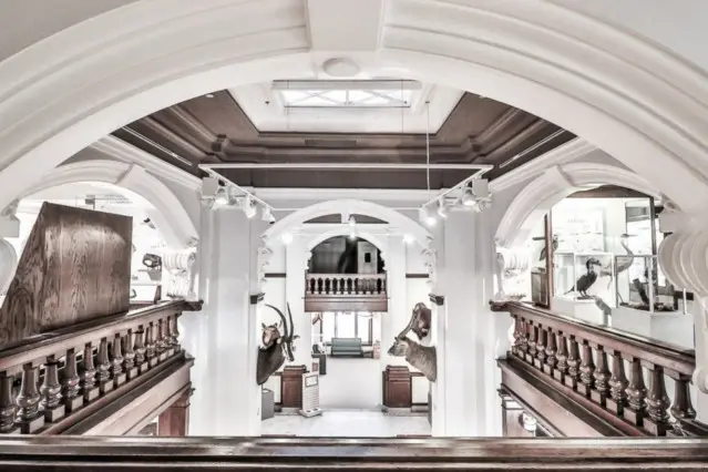Interior blanco del museo
