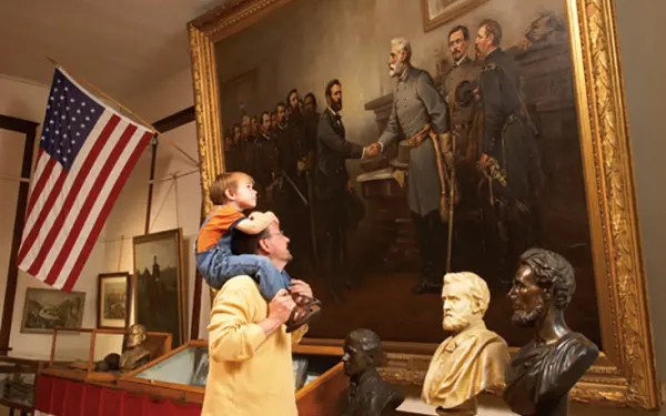 El famoso cuadro de Thomas Nast de 1895, Paz en la Unión, en el Museo Grant de Galena.