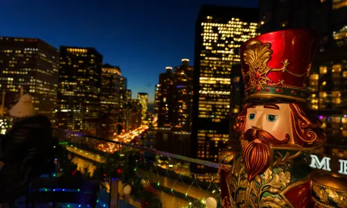 Azotea decorada para Navidad