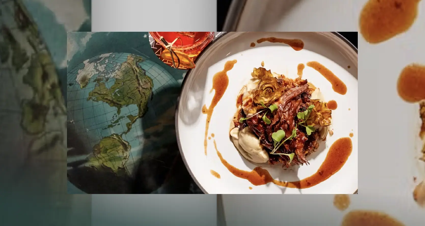 Un plato de comida en un restaurante de alta cocina