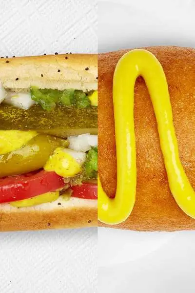 Mitad hotdog y mitad corndog