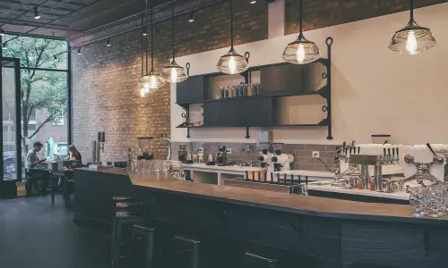 El mostrador de Ipsento Coffee.