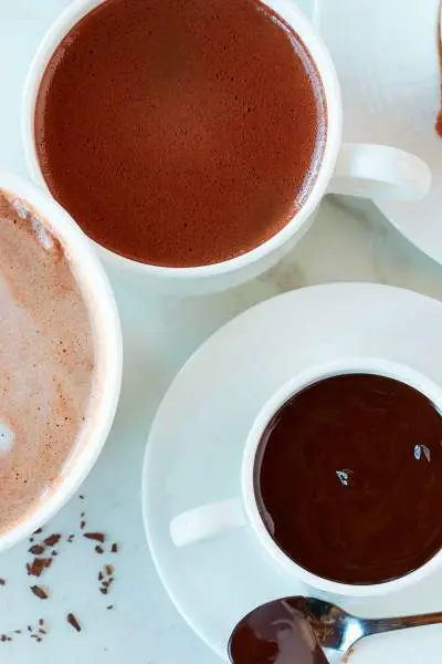 Bebidas con chocolate caliente