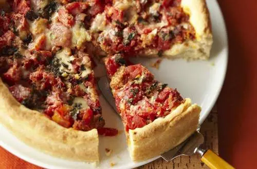 Pizza en plato