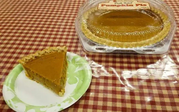 Tarta de calabaza casera de la panadería de Curtis Orchard, en Champaign-Urbana.