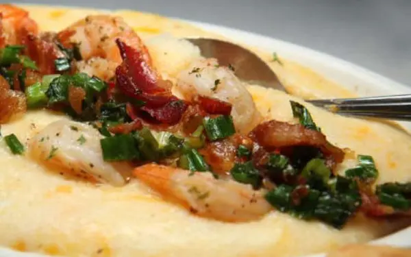 Una arenilla de gambas y queso