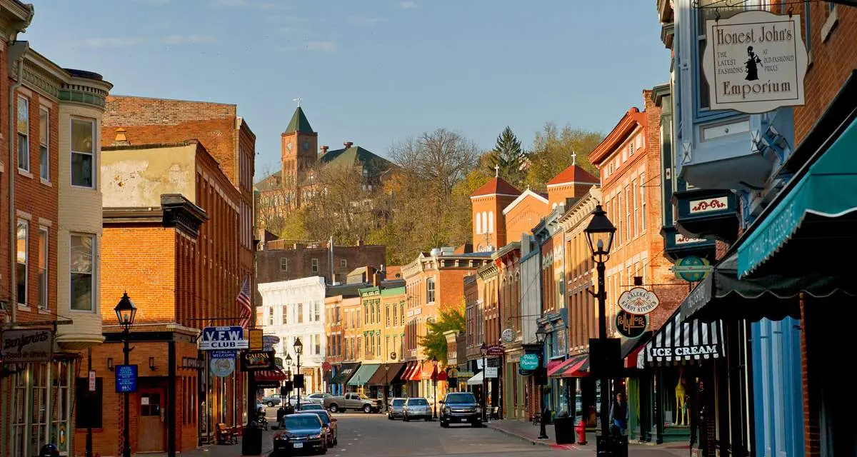 Edificios en la histórica calle principal de Galena