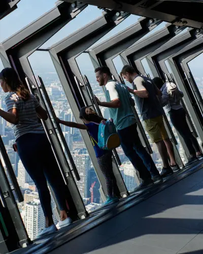 Inclinación de la ventana para ver