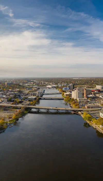 Vista aérea de la ciudad de Rockford