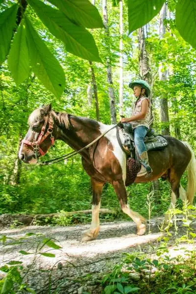 A caballo por un sendero 