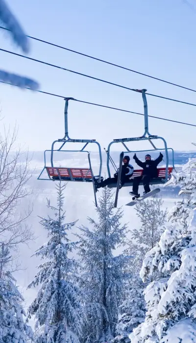 Telesilla con nieve