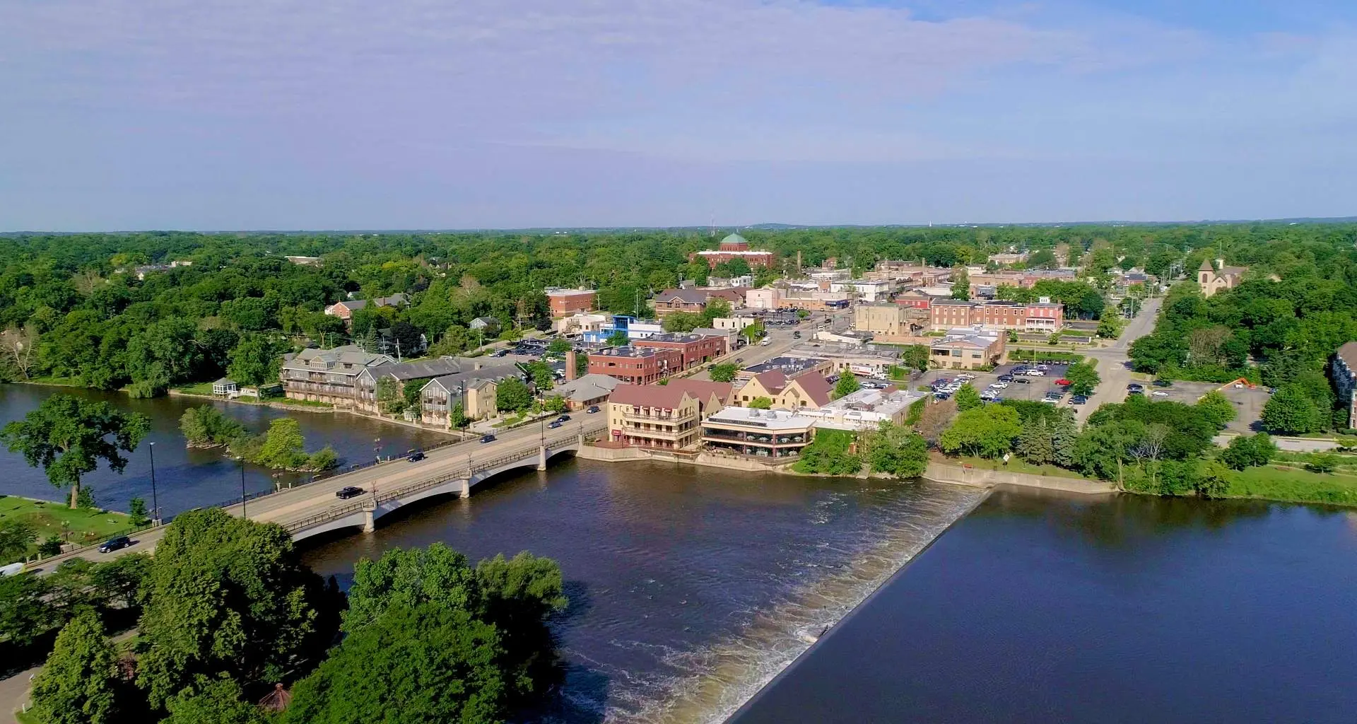 Vista aérea del centro de Geneva.