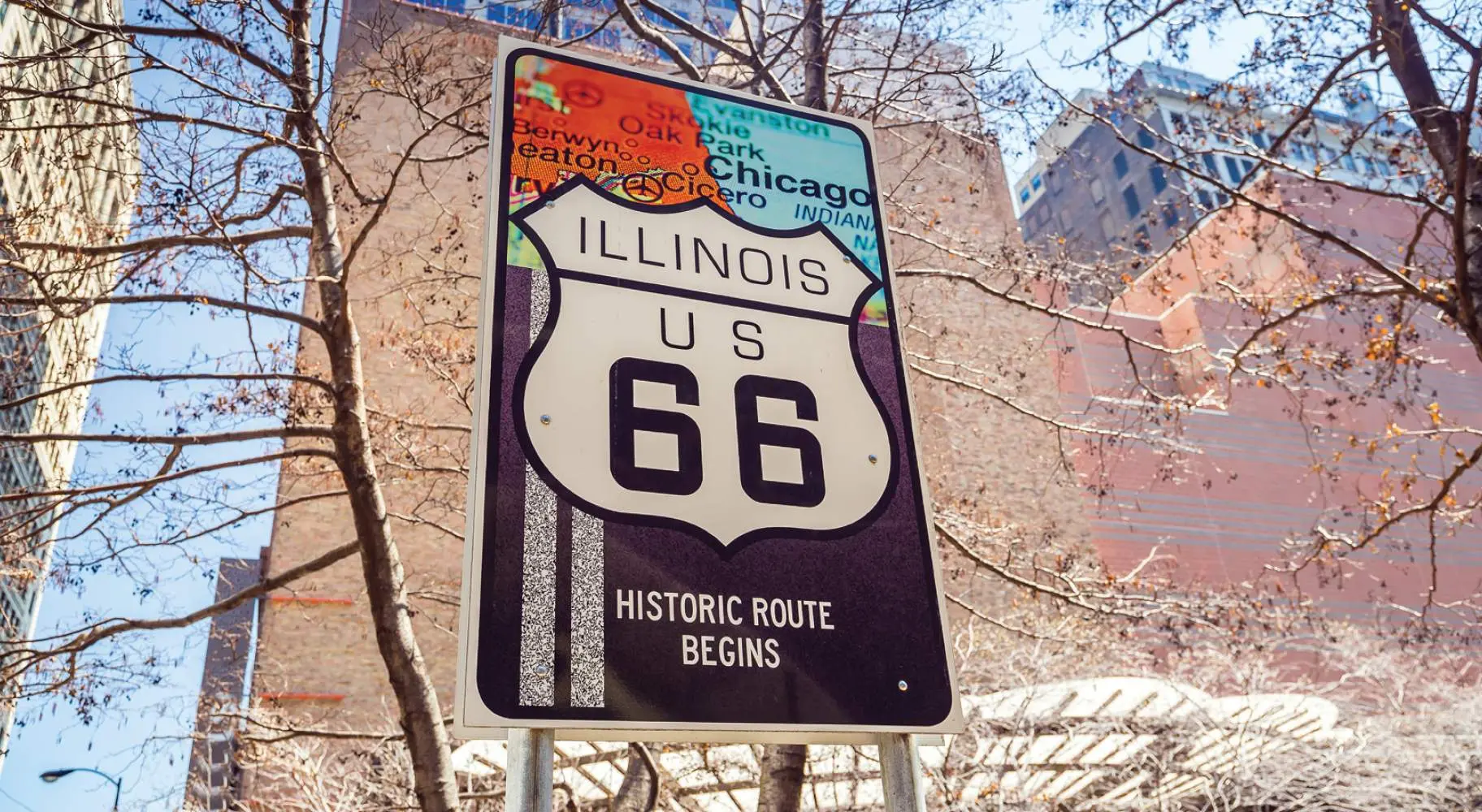 La Ruta 66 comienza a señalizarse en Chicago
